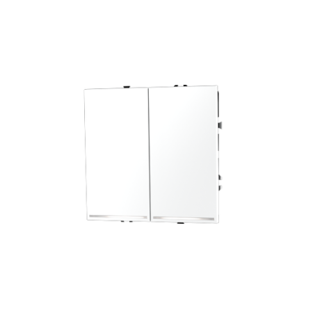 Выключатель встраиваемый Voltum S70 двухклавишный с подсветкой 10А, (белый матовый)