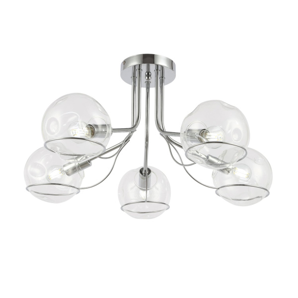 Люстра потолочная Хром/Прозрачный E14 5*40Вт SLE102502-05 EVOLUCE