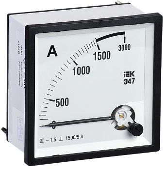 Амперметр аналоговый Э47 1500/5А класс точности 1,5 72х72мм IEK