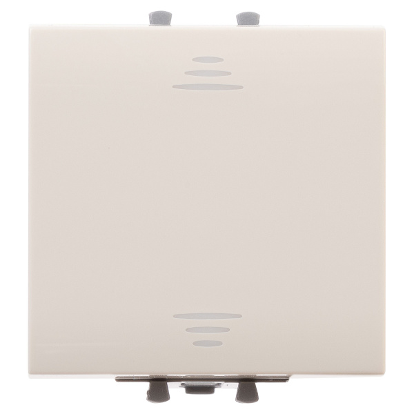 Выключатель одноклавишный модульный, "Avanti", "Ванильная дымка", 2 модуля DKC