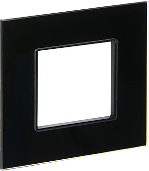 SKANDY Рамка 1-местная SK-F21Bl стекло черный IEK