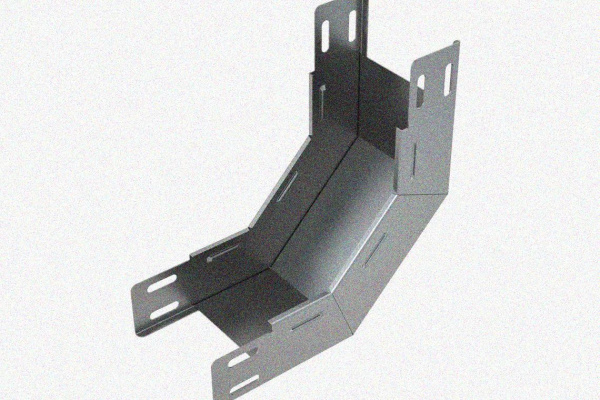 Лоток замковый глухой КСЗГ 400х65-90 УХЛ1 для поворота трассы вниз на 90, горячее цинкование, S1,5