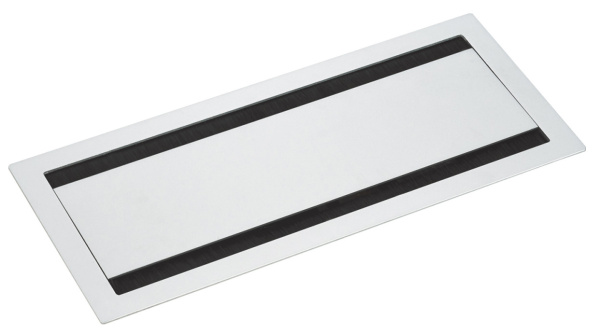 Donel Настольный встраиваемый розеточный блок с откидной крышкой 12 мод. (6 мод. 45х45), алюминий