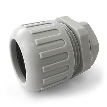Муфта вводная усиленная (IP68) для гофрированных труб серая ВМУ-ГТ-16 (М16) (N-MGW16-18G) Промрукав