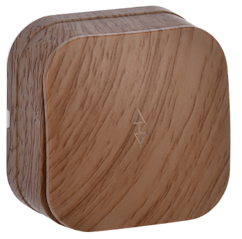 Выключатель 1-клавишный ОУ проходной ВСп10-1-0-ХД 10А GLORY дуб IEK