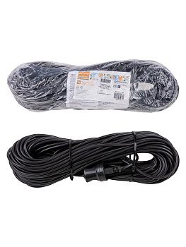 Удлинитель-шнур силовой народный У-12008 ПВС 2200 Вт б/з, 40м, штепс. гнездо TDM