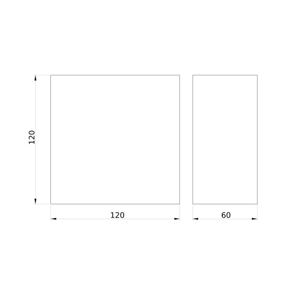 Модуль глухой 120х120 мм DKC