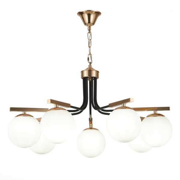 Люстра подвесная Французское золото, Черный/Белый E14 7*40Вт SLE106803-07 EVOLUCE