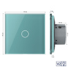 Сенсорный диммер версия 2, 1 клавиша 1 пост Зеленый Livolo