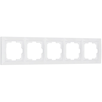 Snabb basic Рамка на 5 постов (белый, basic) Werkel