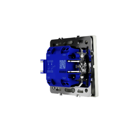 Выключатель встраиваемый Voltum S70 двухклавишный 10А, (сталь)