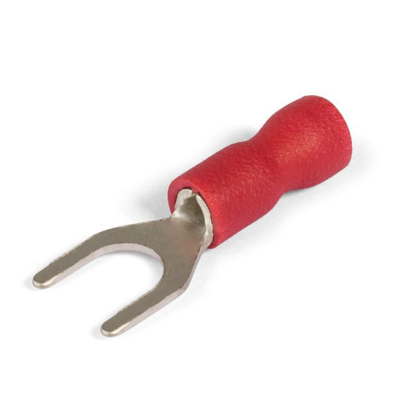 Наконечники вилочные изолированные с ПВХ манжетой (НВИ) 1,5–4 красные (100 шт/уп) Промрукав