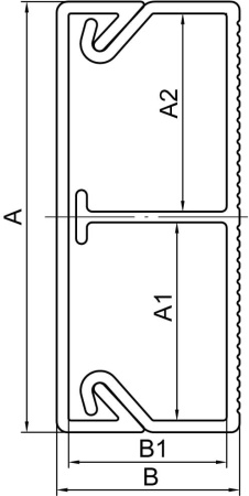 TMC 40/2x17 Миниканал с перегородкой белый (розница 8 м в пакете, 10 пакетов в коробке) DKC