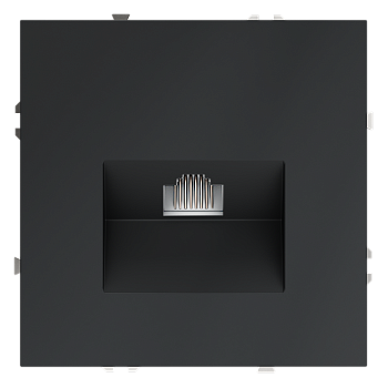 Розетка компьютерная встраиваемая Voltum S70 RJ45 КАТ.6, (графит)