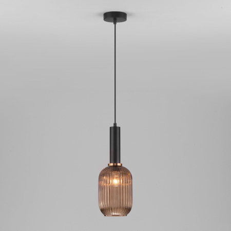 Подвесной светильник 1*E27 40Вт черный IP20 (50181/1 янтарный) Eurosvet