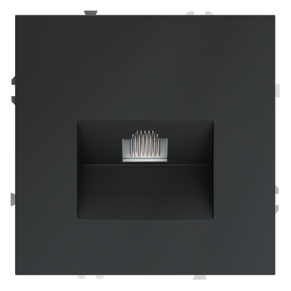 Розетка компьютерная встраиваемая Voltum S70 RJ45 КАТ.6, (графит)