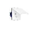 Розетка встраиваемая Voltum S70 с заземлением, защитными шторками и крышкой 16А, (белый глянцевый)