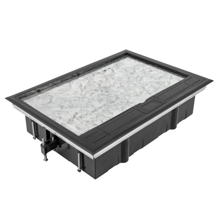 Donel Лючок в пол 16 мод. (8 мод. 45х45 мм.), крышка ABS +гальванизированная стальная вставка