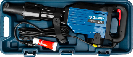 Молоток отбойный "Бетонолом", Профессионал ЗМ-50-2000 ВК, HEX28, 50 Дж, 20 кг, 1400 уд/мин, 2000 Вт, АВТ, кейс ЗУБР