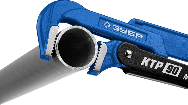 КТР-90, №3, ключ трубный, прямые губки ЗУБР
