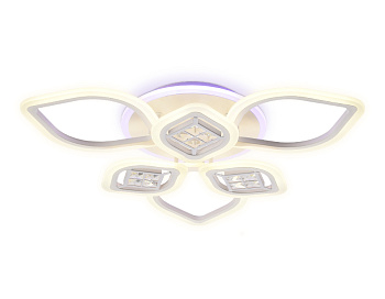 Потолочный светодиодный светильник с пультом FA282/3+3 WH белый 116W 660*600*120 (ПДУ РАДИО 2.4G) Ambrella Light