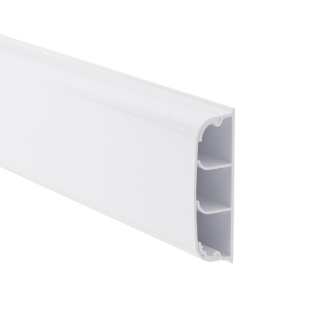 Кабель-канал плинтусного типа 70х22 мм, трехсекционный, с крышкой DKC