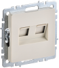 BRITE Розетка компьютерная двойная RJ45 кат.5E РК10-2-БрКр бежевый IEK