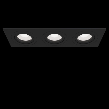 Встраиваемый светильник 3*GU10 50Вт Черный IP20 Atom DL024-2-03B Technical