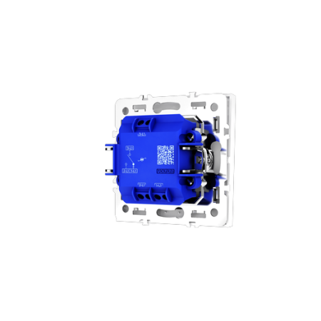 Проходной переключатель встраиваемый Voltum S70 одноклавишный с подсветкой 10А, (белый глянцевый)