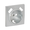Валенсия Лицевая панель розетки 1-местной с/з 16А сталь с защ, штор, с 2 USB 2,1А EKF