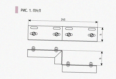 Соединитель-переходник ПУгЛ100х100 УТ1,5, оцинкованный лист S1,0