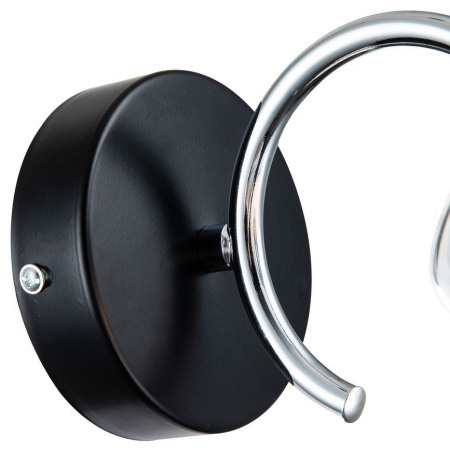 16-40 Светильник декоративный, настенный, "Классик", 1хЕ27, 60Вт, 230В/50Гц, 240х190мм, металлическое основание, стеклянный плафон, хром, к... APEYRON