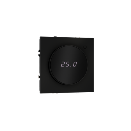 Терморегулятор электронный Voltum S70 с индикацией и датчиком, для теплого пола, (черный матовый)