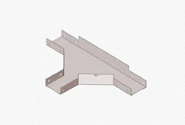 Лоток тройниковый замковый перфорированный ОТЗ 100х80 УХЛ1, оцинкованный лист S1,0
