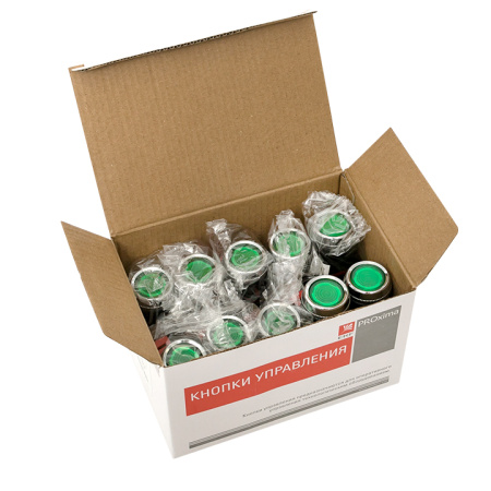 Кнопка ABLFS-22 с подсветкой зеленый NO+NC 230В PROxima EKF