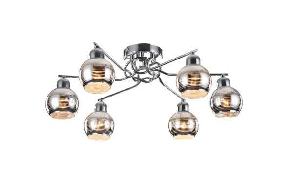 Потолочный светильник 6*E14 40Вт Хром IP20 Cosmo FR5102-CL-06-CH Freya