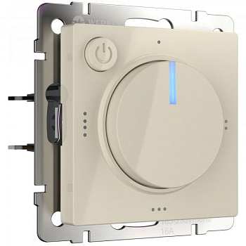 Встраиваемые механизмы терморегулятор  для теплого пола СУ электромеханический 16А слоновая кость IP20 Werkel