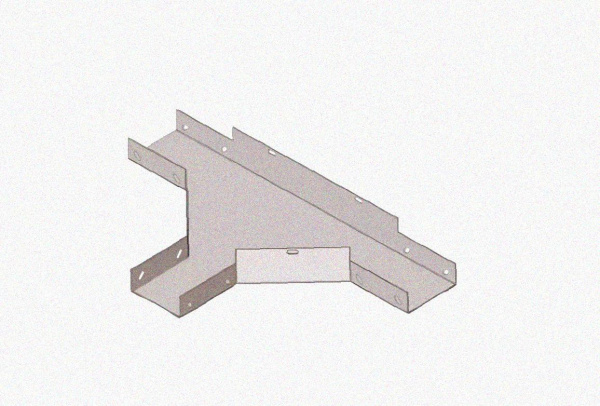 Лоток тройниковый глухой ОТГ 200х65 УТ1,5, оцинкованный лист S1,0
