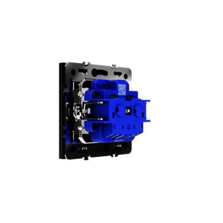 Розетка встраиваемая Voltum S70 с заземлением и защитными шторками, 16А, (черный матовый)