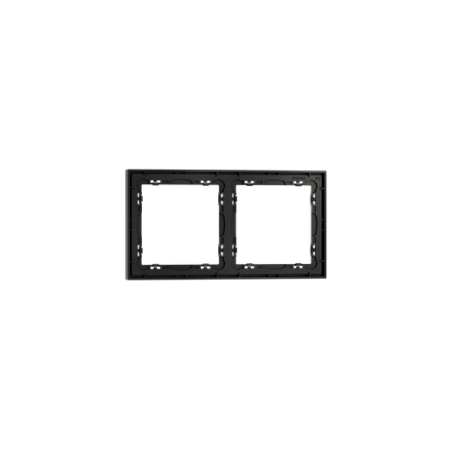 Рамка пластиковая Voltum S70 на 2 поста, (черный матовый)
