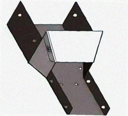 Лоток переходной замковый ЛПЗ 150х100-100х50 УХЛ1, оцинкованный лист, S1,5
