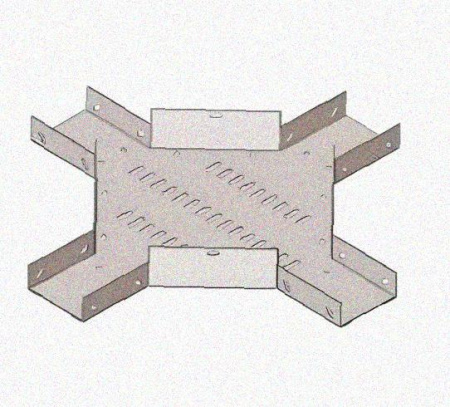 Лоток крестообразный перфорированный КМ 300х80 УХЛ1, оцинкованный лист S1,0