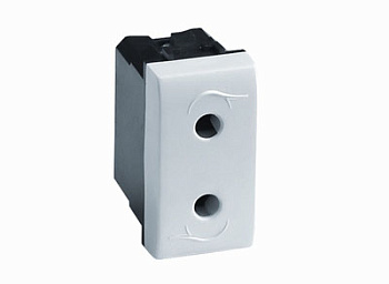 Электрическая розетка, белая, 1мод. DKC