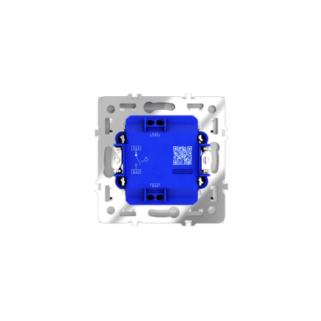 Выключатель с самовозвратом встраиваемый Voltum S70 одноклавишный 10А, (белый глянцевый)