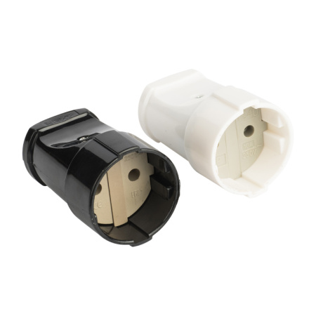 Гнездо штепсельное б/з черн, 10А 250В PROxima EKF