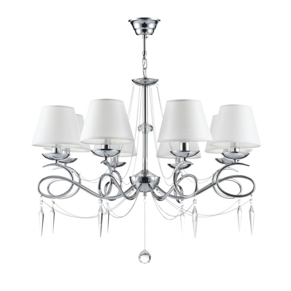 Люстра 8*E14 40Вт Хром IP20 Haley FR2909-PL-08-CH Freya