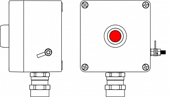 Взрывозащищ. пост упр. из полиэстера CPE-P-03-(1xP1R(11))-1x6018AASBKGM2SB(C)1Ex d e IIC T6 Gb / Ex tb IIIC T80°C Db IP66 DKC