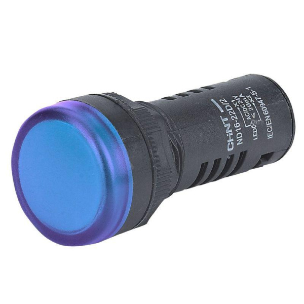 Индикатор помехозащищенный ND16-22D/4K2 синий АС 230В (R) CHINT