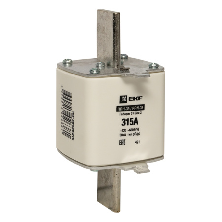 Плавкая вставка ППН-39 630/315А габарит 3 PROxima EKF