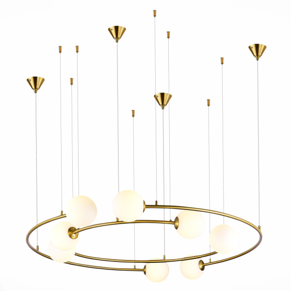 Светильник подвесной Латунь/Молочный G9 8*5Вт SL1186.303.08 ST LUCE